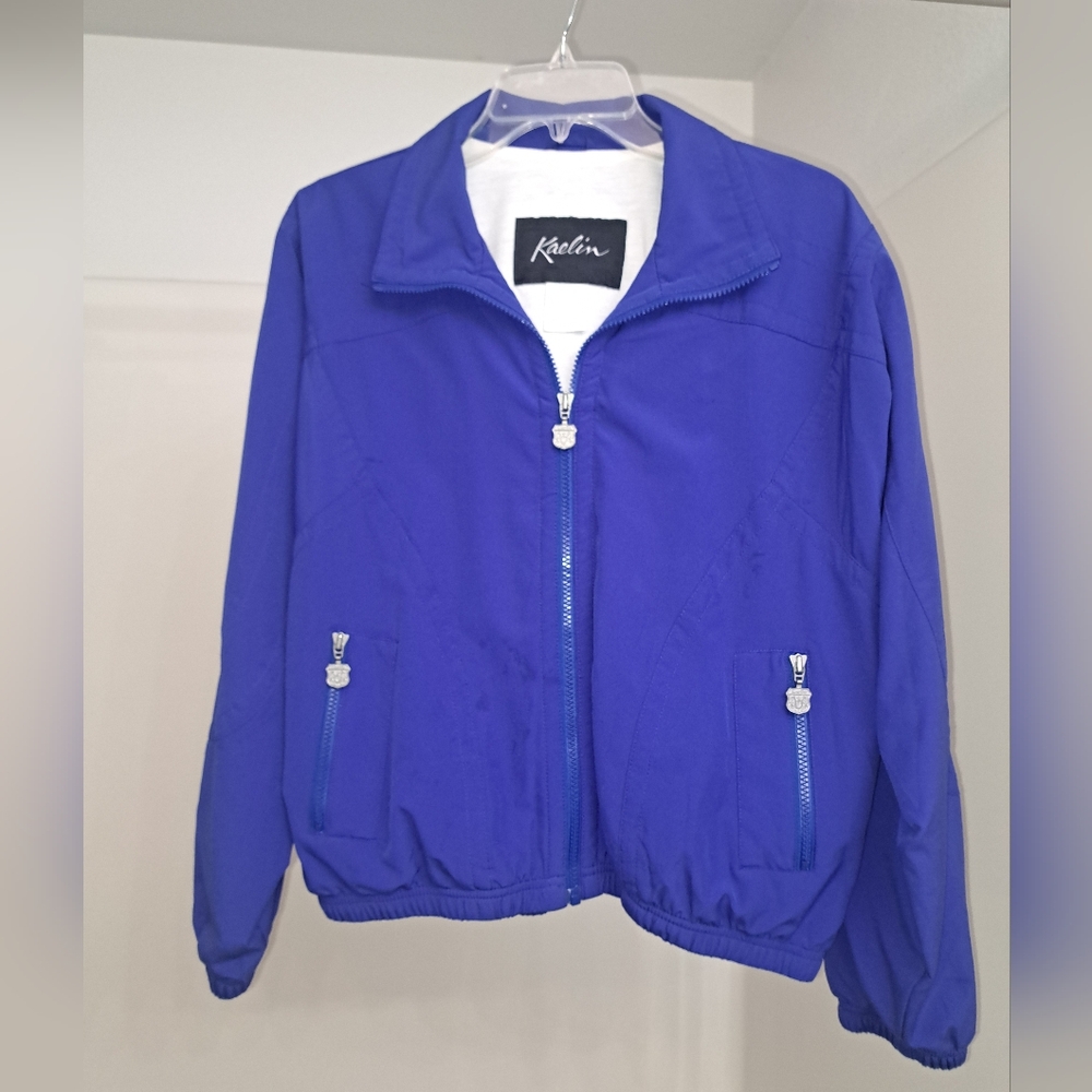 Royal Blue Bomber Jacket with Sporty Silhouette